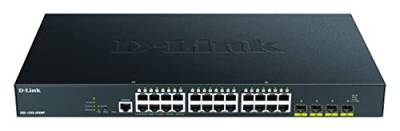D-Link DGS-1250-28XMP/E, 28-Port Layer 2-3 Smart Managed Gigabit Switch (24x BaseT PoE+ Port, 4 x 10G SFP+ Slot, 370 W PoE-Kapazität) - Nur EU-Netzkabel von D-Link