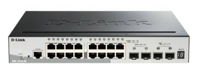 D-Link DGS-1510-20 Smart Managed Gigabit Stack Switch (20 Ports, davon 16 x 10/100/1000 Mbit/s, 2 x SFP, 2 x 10G SFP+) von D-Link