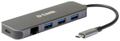 D-Link DUB-2334 5 Port USB-C® (USB 3.2 Gen 2) Multiport Hub Anthrazit von D-Link