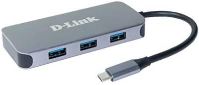 D-Link DUB-2335 6-in-1 USB-C Hub mit Power Delivery (PD 60W, 4K HDMI, Gigabit Ethernet, 3 x USB 3.0 Ports, für PC, MacBook Pro, MacBook Air, iPad Pro, Chromebook, Surface Pro u.w.) von D-Link