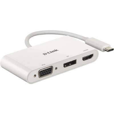 USB Adapter, USB-C Stecker > VGA + HDMI + DisplayPort Buchse von D-Link
