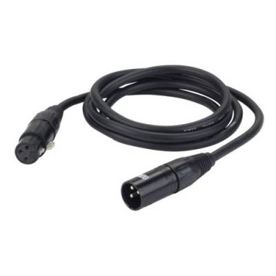 DAP FL093 XLR DMX Mikrofon Kabel Digital AES-EBU Norm 110 Ohm schwarz 3m von DAP