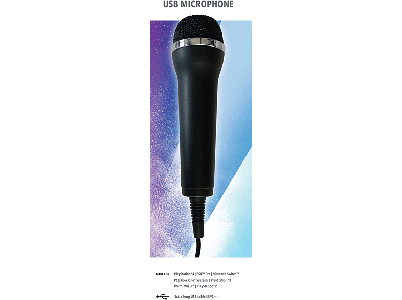 DEEP SILVER Mikrofon für Karaoke Games, USB Mikrofon, Schwarz von DEEP SILVER