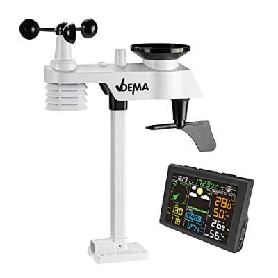 Profi Funk Wetterstation Funkwetterstation Thermometer Poseidon mit Farbdisplay von DEMA