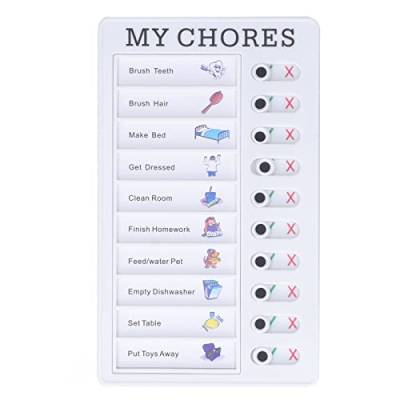 DEWIN Chore Chart Memoboards, Checkliste Tragbare Abnehmbare Message Board Fühlen Sie Sich Bequem PVC Kinder Chore Chart für Kinder Lernen Planung (MY CHORES) von DEWIN