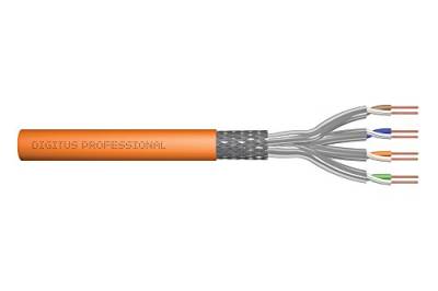 DIGITUS 100 m Cat 7 Netzwerkkabel - S-FTP (PiMF) Simplex - BauPVO Dca - LSZH Halogenfrei - 1200 MHz Kupfer AWG 23/1 - PoE+ Kompatibel - LAN Kabel Verlegekabel Ethernet Kabel - Orange von DIGITUS