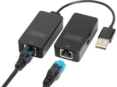 DIGITUS DA-70141 RJ-45 - USB Adapter, Schwarz von DIGITUS