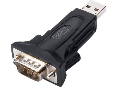 DIGITUS DA-7015 USB 2.0 Seriell Adapter, Schwarz von DIGITUS