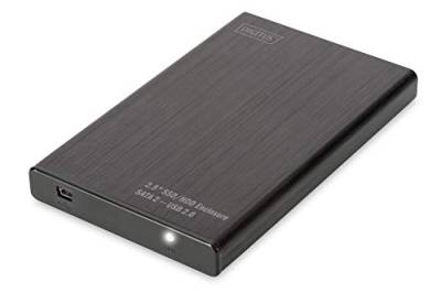 DIGITUS - DA-71104 - Festplattengehäuse SSD/HDD - 2,5" - USB 2.0 - SATA III - bis zu 2 TB - schwarz von DIGITUS
