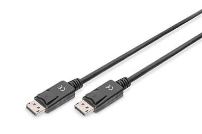DIGITUS DisplayPort-Kabel - UHD 4K/60Hz - 2m - mit Verriegelung - HBR 2 - Kompatibel mit Monitor, Gaming-Grafikkarte von DIGITUS