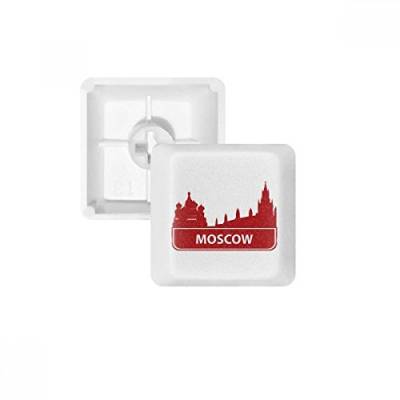 DIYthinker Moskau Russland Red Zeichen Muster PBT Keycaps für mechanische Tastatur Weiß OEM Keine Markierung drucken von DIYthinker