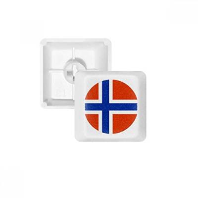 Norwegen National Flagge Europäische Symbol Muster PBT Tastenkappen für Mechanische Tastatur Weiß OEM-Nr. Markieren Print Mehrfarbig Mehrfarbig R3 von DIYthinker