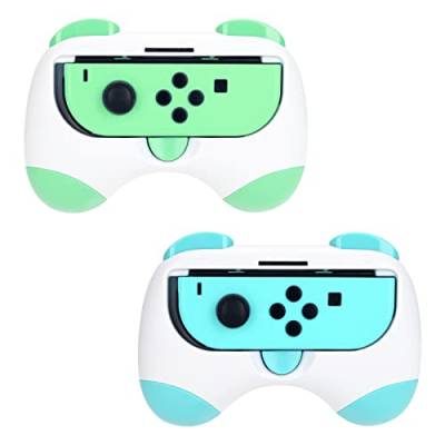 DLseego Controller Griffe für Joy Con Kompatibel mit Switch&Switch OLED Modell,Anti-resistente JoyCon Halter, 2 Pack Griff Griff Komfort Game Controller,Blau und Grün von DLseego