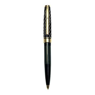 Die carterie 76000784 Kugelschreiber Einziehbar Serie Black & Gold mit Botschaft auf Clip f von DRAEGER PARIS 1886