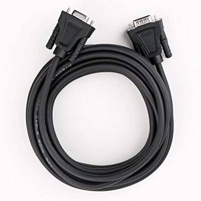 DTech DB9 RS232 Serielles Kabel Stecker Buchse Null modem kabel Volle Handshake 7 Draht Frequenzweiche für die Datenkommunikation (3 m, schwarz) von DTech