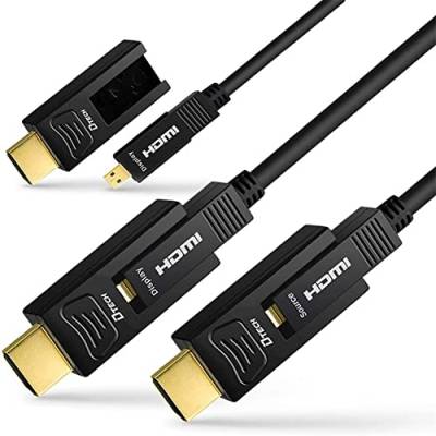 DTech HDMI Glasfaser Kabel 60 m 4K 60Hz 444 422 420 18 Gbit/s von DTech