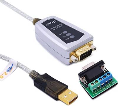 DTech USB auf RS422 RS485 Seriell Port Konverter Adapter Kabel mit FTDI Chip Unterstützt Windows 11 10 8 7 XP Mac -1,5 Fuß von DTech