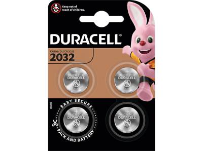 DURACELL 119376 DU LITHIUM CR2032 B4 Knopfzelle 4 Stück von DURACELL