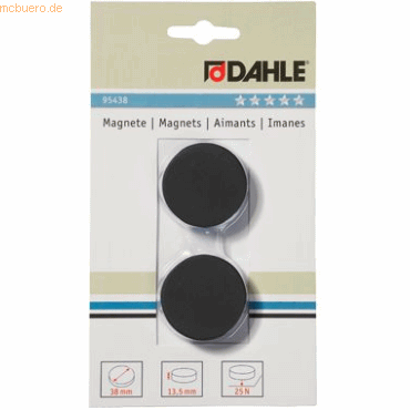 10 x Dahle Magnete 38mm schwarz VE=2 Stück von Dahle