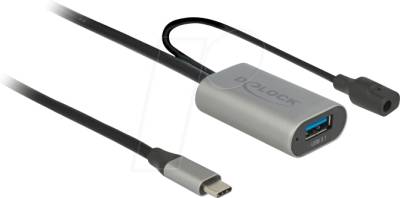 DELOCK 85391 - Aktives USB 3.0 Verlängerungskabel USB Type-C > USB-A 5 m von Delock
