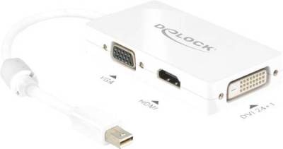 Delock 62630 DisplayPort / VGA / HDMI / DVI Adapter [1x Mini-DisplayPort Stecker - 1x VGA-Buchse, HD von Delock