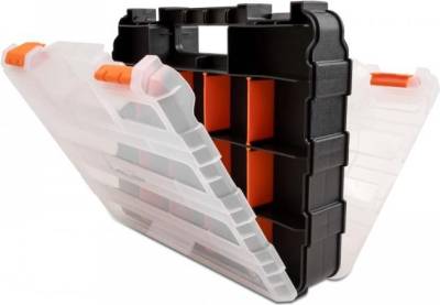 Delock - Werkzeugkiste - 2 x 17 compartments - Kunststoff - Schwarz, orange von Delock
