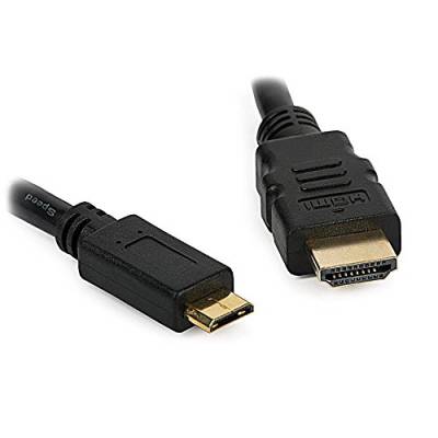 1,8-m-langes Mini-HDMI- zu HDMI-Kabel für den Anschluss einer Canon-EOS-6D-Kamera an TV, HDTV, LCD, Plasma, Monitor mit HDMI-Port, von dragontrading® von Demacia