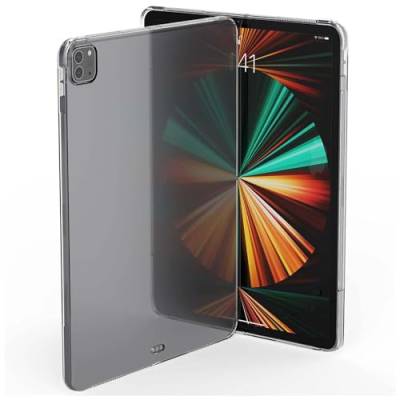 Demacia Asgens Schutzhülle für iPad Pro 12,9 Zoll 2021, aus weichem Silikon, TPU, 12,9 Zoll 2021, Modell A2378 / A2461 A2379 A2462, klar, iPad 12,9 Zoll, Schwarz von Demacia