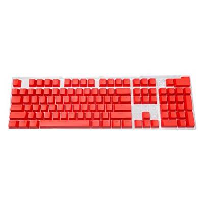 Demiawaking 104 Tasten für mechanische Tastatur, Universal-Kappen-Set für mechanische Tastatur, ergonomische Tastatur, Ersatztasten für mechanische Tastatur (Rot) von Demiawaking