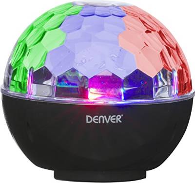 Denver BTL-65 Bluetooth-Lautsprecher mit Disco-Lichteffekten und AUX-Eingang, Schwarz von Denver