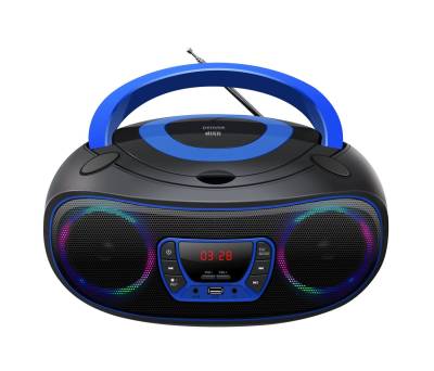 Denver TCL-212BT BLUE Stereo-CD Player (CD-Player mit Discolicht, Radio, USB, Bluetooth, MP3, AUX-IN) von Denver