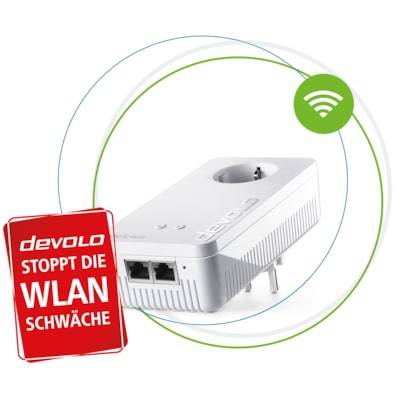 devolo Magic 2 WiFi ac Next Ergänzung (2400Mbit, Powerline + WLAN, 2x LAN, Mesh) von Devolo