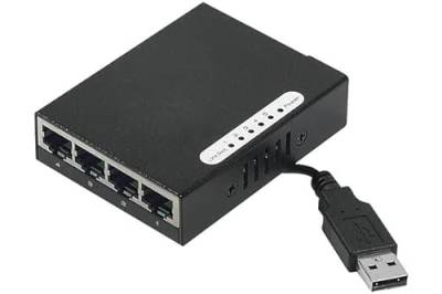 Network Mini Switch- 5 x 10/100 RJ45 Ports- USB Powered von Dexlan