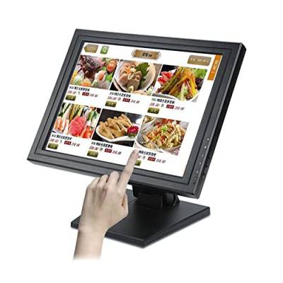DiLiBee Touchscreens Monitore, 15 Zoll LCD Kassensystem PC Kassenmonitor 1024 * 768 für Registrierkasse Gastronomie Kasse VOD System von DiLiBee