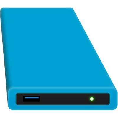 Digittrade HipDisk Externe Festplatte 1TB 2,5 Zoll USB 3.0 mit austauschbarer Silikon-Schutzhülle blau Festplattengehäuse stoßfest wasserdicht von Digittrade