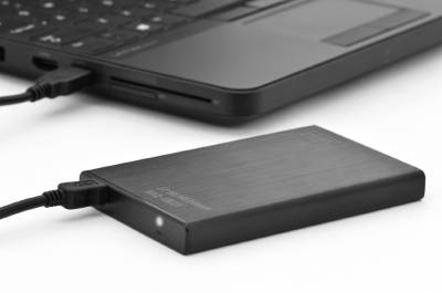 DIGITUS 2,5,  SATA Festplatten-Gehäuse, USB 2.0, schwarz von Digitus