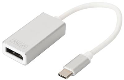 DIGITUS Adapterkabel, DisplayPort - USB-C, weiß, 20 cm von Digitus