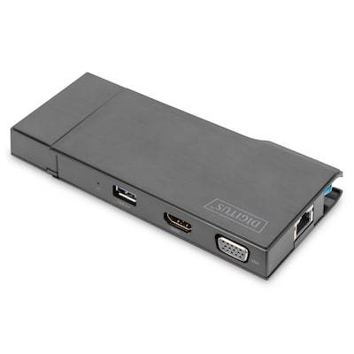 DIGITUS Universal Docking Station, USB 3.0, 7-Port, Travel 2x Video, 2x USB 3.0 von Digitus