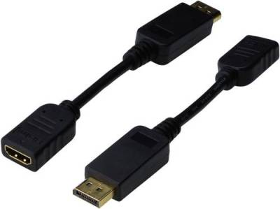 Digitus AK-340408-001-S DisplayPort / HDMI Adapter [1x DisplayPort Stecker - 1x HDMI-Buchse] Schwarz von Digitus