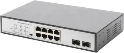 Digitus DN-95140 19 Zoll Netzwerk-Switch RJ45/SFP 8 + 2 Port 10 / 100 / 1000MBit/s PoE-Funktion von Digitus