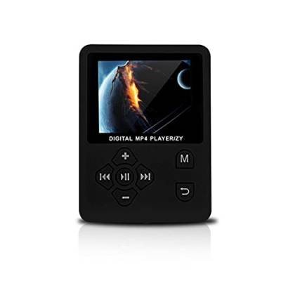 Diyeeni Portable Ultra Slim MP3 MP4 Player mit Kopfhörer, Multifunktion HiFi Musik Player mit 32G TF Karte, 1.8 Zoll Farbdisplay, FM Radio, Video, E-Book, 8H Laufzeit(SCHWARZ) von Diyeeni