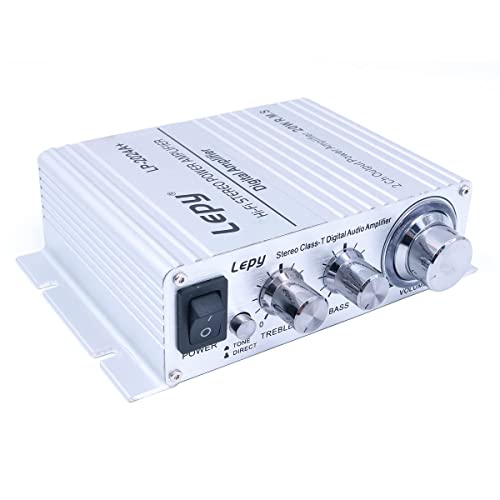 DollaTek LP-2024A+ Hi-Fi Stereo Power Amplifier Digital Amplifier 3A Power Kompatibel mit Computer, Handys oder MP3-Playern DAC etc - Silber von DollaTek