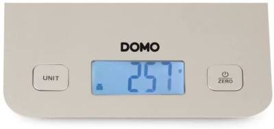 Domo DO9239W. Typ: Elektronische Küchenwaage, Höchstgewichtskapazität: 5 kg, Genauigkeit: 1 g. Display-Typ: LCD, Anzeigegerät: 29 x 66 mm. Akku-/Batterietyp: AAA. Breite: 217 mm, Tiefe: 187 mm, Höhe: 16,5 mm (DO9239W) von Domo