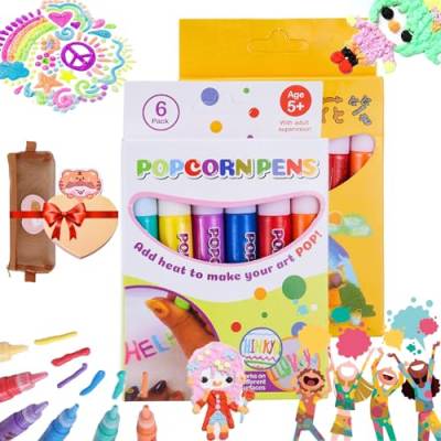 Donubiiu Magischer Popcornstift 3D Aquarellstift,DIY Bubble Popcorn Drawing Pens,Magische Stifte,Magische Farbe DIY Bubble Popcorn Zeichenstifte,3D-Kunst Geschwollene Stifte,Magic Popcorn Pens (2MIX) von Donubiiu