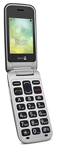 Doro 2424 GSM Mobiltelefon im eleganten Klappdesign Graphit/Silber von Doro