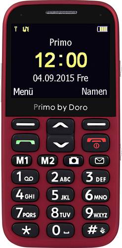 Doro 366 Senioren-Handy mit Ladestation, SOS Taste Rot von Doro