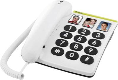 Doro Großtastentelefon PhoneEasy 331ph Kabelgebundenes Telefon (Fotowahltasten) von Doro