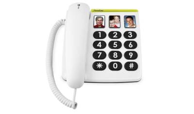 Doro PhoneEasy 331ph weiß Seniorentelefon (Optische Anrufsignalisierung, Hörgerätekompatibel) von Doro