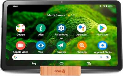 Doro Tablet, 10,4-Zoll-Display, Full HD Touchscreen, Seniorentablet mit 4 Lautsprechern, extragroße Symbole, Android 12, extra hell einstellbar, Forest von Doro