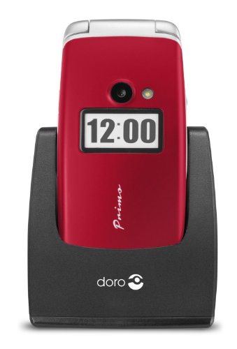 Primo 413 by Doro , all carriers, 32 GB, Großtastenhandy mit Tischladestation rot von Doro
